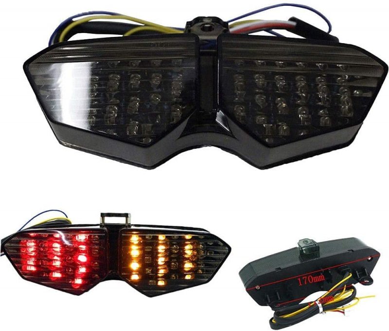 Mzs Motorcycle Tail Light Turn Signal Led Integrated Blinker Smoke For Yzf R6 Yzf-r6 2003-2005 R6s 2006-2009