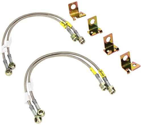 12291 Stainless Steel Brake Line Kit Universal Fit Silver Hydraulic Braking System Upgrade For Vehicle Maintenance
