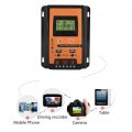 Fydun Mppt Solar Charge Controller 12v 24v Panel Battery Regulator Dual Usb Lcd Display Current 30a 50a 70a Black Orange
