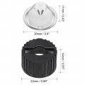 Uxcell 10 Pcs Led Lens 5 Degree With Black Holder For 1w 3w High Power Light
