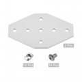 Uxcell Corner Bracket Plate Cross 60x100mm 7-hole Outside Joint Kits 2020 Aluminum Profile With T Nuts And Hex Socket Screws