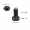 Uxcell M5x10mm Hex Socket Thin Head Cap Screw Bolts 12 9 Grade Carbon Steel 20pcs