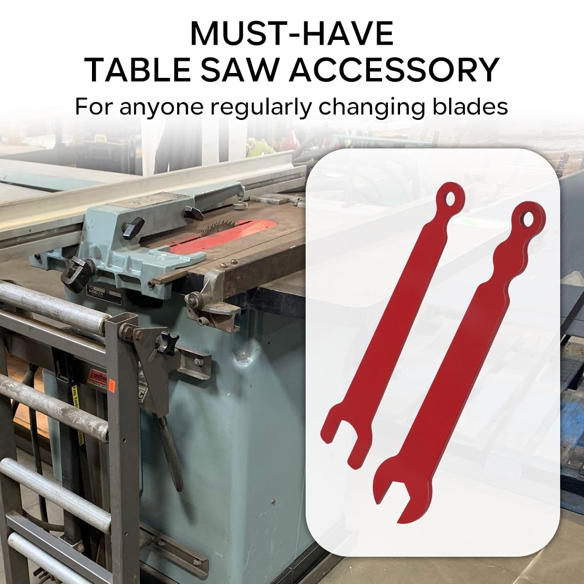 Table Saw Wrenches Red Arbor Wrench Set Iron 2pcs