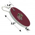 Graphics More Kutztown Primary Logo Floating Keychain Oval Foam Fishing Boat Buoy Key Float