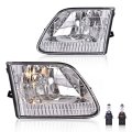 Headlights Assembly For Ford 1997-2003 F150 1997-1999 F250 1997-2002 Expedition Clear Lens Chrome Housing Clear Reflector 