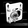 White Front 2 5 Adjustable Camber Caster Plates Coilover Alignment Kit Compatible With Ford Mustang 4th Gen 94-04