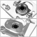 White Front 2 5 Adjustable Camber Caster Plates Coilover Alignment Kit Compatible With Ford Mustang 4th Gen 94-04