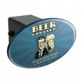 Beer Goggles Eventually Lights In The Bar Always Come On Funny Humor Oval Tow Trailer Hitch Cover Plug Insert
