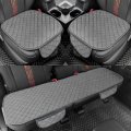 Universal Plush Velvet Car Seat Covers Grey 3 Piece Set For Automotive Suv Truck And Van With Storage Pockets 2 Front 1 Rear 