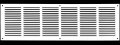 32 X 12 Return Air Grille Sidewall And Ceiling Hvac Vent Duct Cover Diffuser White Outer Dimensions 33 75w 13 75 H 