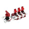 Jtron Dc12v Flip-up Start Ignition Three Combination Switch Panel And Accessories For Racing Sport 