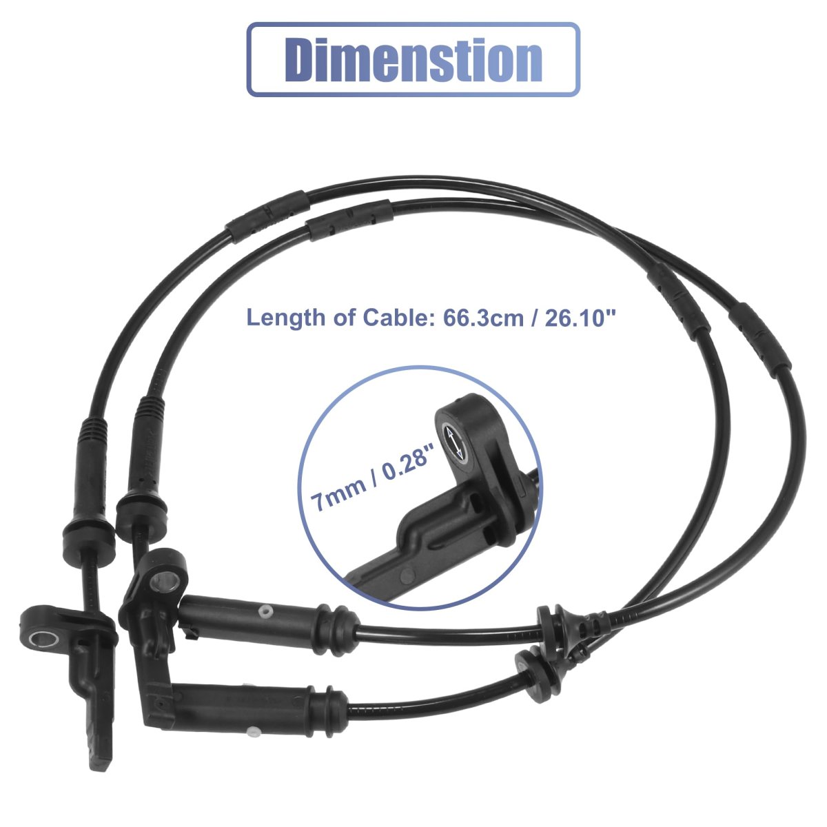 2pcs Abs Wheel Speed Sensor Rear Left Right 34526869293 Replacement For Bmw X3 2011-2017 X4 2015-2018