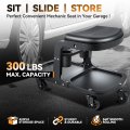 Rolling Creeper Seat Mechanic Roller Stool With Tool Tray 300 Lbs Capacity Padded And Swivel Casters For Garage Workshop Studio