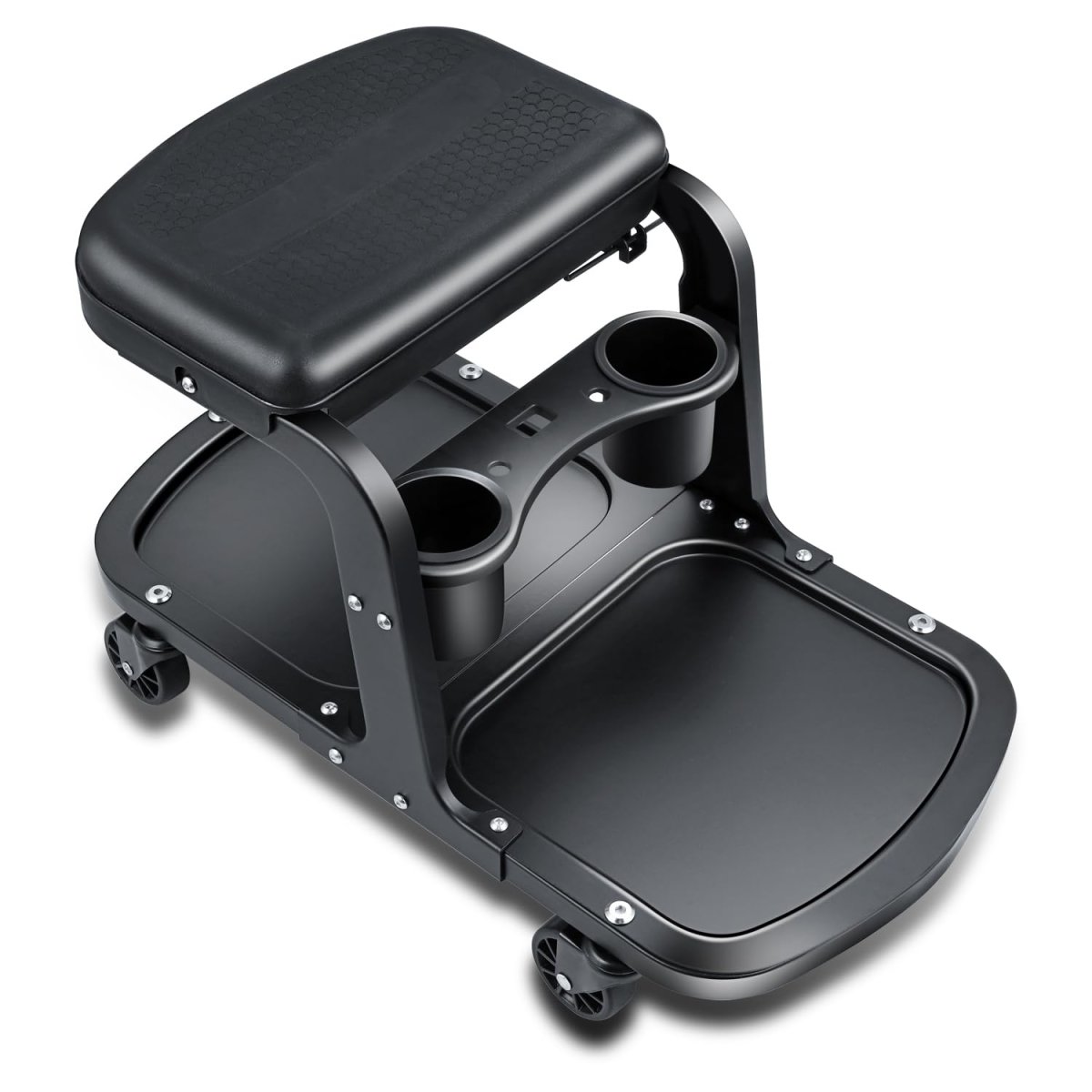 Rolling Creeper Seat Mechanic Roller Stool With Tool Tray 300 Lbs Capacity Padded And Swivel Casters For Garage Workshop Studio