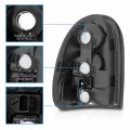 Amerilite Black Euro Tail Lights For Dodge Caravan Passenger And Driver Side