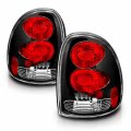Amerilite Black Euro Tail Lights For Dodge Caravan Passenger And Driver Side