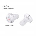 Uxcell M4x6mm Plastic Screws Pc Transparent Acrylic Phillips Cross Pan Hand Tighten Screw 50pcs