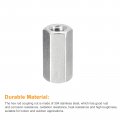 Uxcell M10 X 1 5-pitch 35mm Length Coupling Nuts 4pcs 304 Stainless Steel Metric Hex Rod