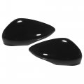 1 Pair Left And Right Side Car Door Wing Mirror Cover Rear View Cap For Ford Fiesta Mk7 2008-2017 Gloss Black 
