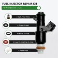 4pcs Fj488 Fuel Injector Service Repair Kits For 2002-2005 Honda Civic Si Hatchback 2-door 2 0l 1998cc 122cu In L4 Gas Dohc