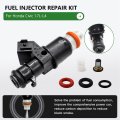 4pcs Fj488 Fuel Injector Service Repair Kits For 2002-2005 Honda Civic Si Hatchback 2-door 2 0l 1998cc 122cu In L4 Gas Dohc