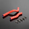 Silicone Radiator Hose Kit For 2006 2011 Honda Civic Fd1 R18 1 8l I Vtec Red With Clamps Heavy Duty Nylon Tubing 