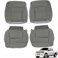 4pcs Gray Bottom And Lean Back Seat Cover Front Driver Passenge Replacement For 2004-2008 F150 