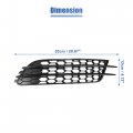 X Autohaux Pair Front Fog Light Mesh Grille Honeycomb Type Grill Cover For Audi A6 C7 2012-2015 4g0807682 4g0807681