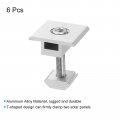 Uxcell 6pcs Solar Panel Middle Clamp 35mm Aluminum Center Clamps Pv Rail Mounting System Install Hardware Silver