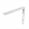 Uxcell 25cm X 20cm Corner Brace Joint Right Angle Bracket Silver Tone 2pcs