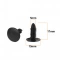Uxcell 50 Pcs Black Plastic Rivet Clips 5mm X 15mm 17mm