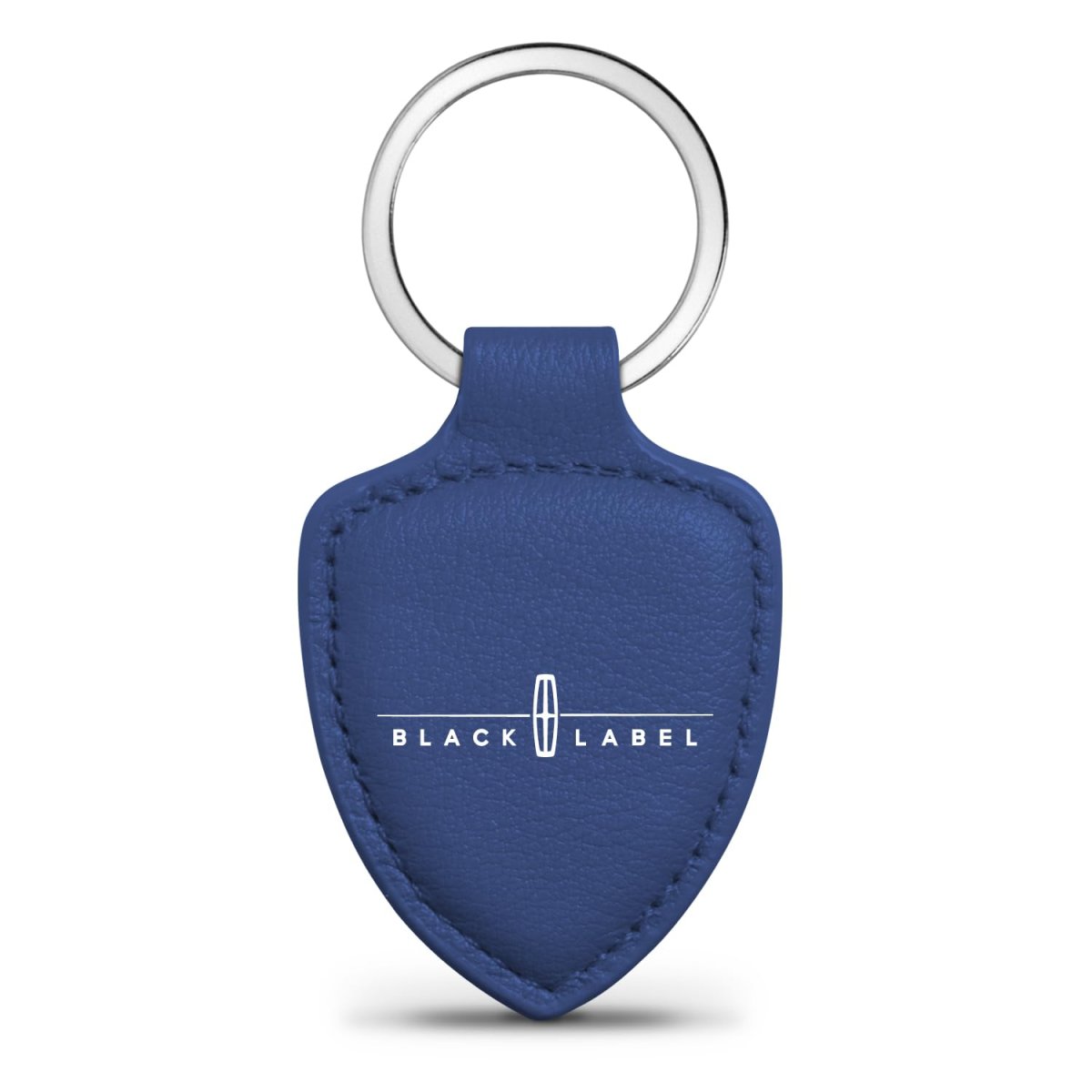Lincoln Black Label Blue Shield-shape Style Genuine Leather Key Chain Official Licensed