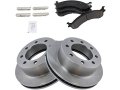 Front Ceramic Brake Pads And Rotor Kit Vented Rotors For 2000-2002 Dodge Ram 2500 