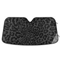 Windshield Sun Shade Dark Gray Leopard Cheetah Print Ram Front Window Block Uv Shades Visor Reflective Retractable For Car Suv 