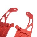 Pair Red Vehicle Steering Wheel Shift Paddle Cover Shifter Extension For Volkswagen Golf Gti Mk7 2013-2016