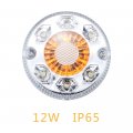 Anzios 3 Round 24-led Double Face Sider Marker Light Compatible With Heavy Duty Truck Trailer Tractor Semi-trailer Dump 8pcs