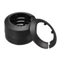 Pipe Cover Decoration 75mm Pp Plastic Escutcheon Water Drain Line Black 10pcs