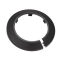 Pipe Cover Decoration 75mm Pp Plastic Escutcheon Water Drain Line Black 10pcs 
