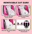 Girl Women Cat Ear Bluetooth Motorcycle Helmet Dot Certification Full Face Flip-up Motorbike Cool Cute Helmets With Hd Visor