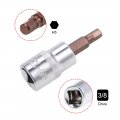 Uxcell 2pcs 3 8 Drive X H5 5mm Hex Bit Socket S2 Steel Bits Cr-v Sockets 38mm Length Use With Ratchet Wrench Slide Bar