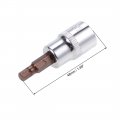 Uxcell 2pcs 3 8 Drive X H5 5mm Hex Bit Socket S2 Steel Bits Cr-v Sockets 38mm Length Use With Ratchet Wrench Slide Bar