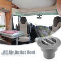 X Autohaux 4pcs Dashboard Air Conditioning Deflector Outlet 61mm Abs Side Roof Round Ventilation Gray For Car Auto Bus Rv Atv