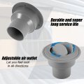 X Autohaux 4pcs Dashboard Air Conditioning Deflector Outlet 61mm Abs Side Roof Round Ventilation Gray For Car Auto Bus Rv Atv