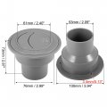 X Autohaux 4pcs Dashboard Air Conditioning Deflector Outlet 61mm Abs Side Roof Round Ventilation Gray For Car Auto Bus Rv Atv