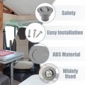 X Autohaux 4pcs Dashboard Air Conditioning Deflector Outlet 61mm Abs Side Roof Round Ventilation Gray For Car Auto Bus Rv Atv