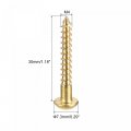 Uxcell Wood Screws M4 X 30mm Slotted Round Head Brass Self-tapping Screw 20 Pcs
