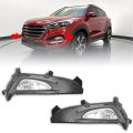 Bumper Fog Light Assembly With Trim And Cover For 2016 2018 Hyundai Tucson Halogen Driving Lamps Driver Passenger Side Clear 