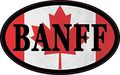 4in X 2 5in Oval Canadian Flag Banff Sticker By Stickertalk 