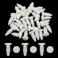 Uxcell 30pcs White Plastic Rivet Suv Car Door Trim Panel Hood Clips 8mm Dia Hole