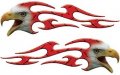 Weston Ink Screaming Eagle Head Tribal Flame Graphic Kit In Red Diamond Plate 